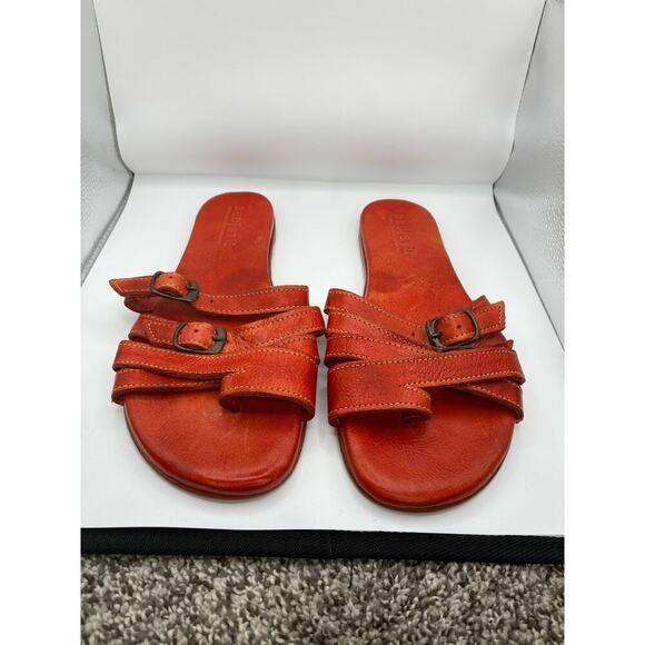BED|STU NEW Hilda Leather Sandals 9 Boho Slip On Flats Slides Sustainable - Picture 1 of 5